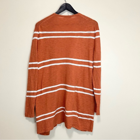 Madewell Orange Stripe Ryder Cardigan - Picture 4 of 11